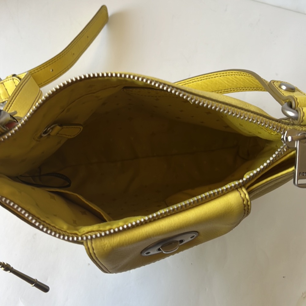 Fossil Marlow Crossbody Bag Leather Citrus Shoulder Bag New - Picture 10 of 16